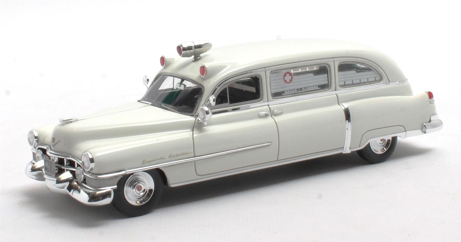 Cadillac Superior Ambulance 1951 Wit - 1:43